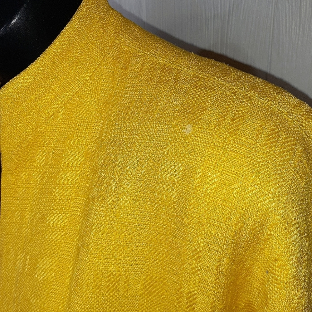 Vintage DATTILO High End Designer Gold Mandarin Collar Cardigan Oversize Blazer - Picture 3 of 8